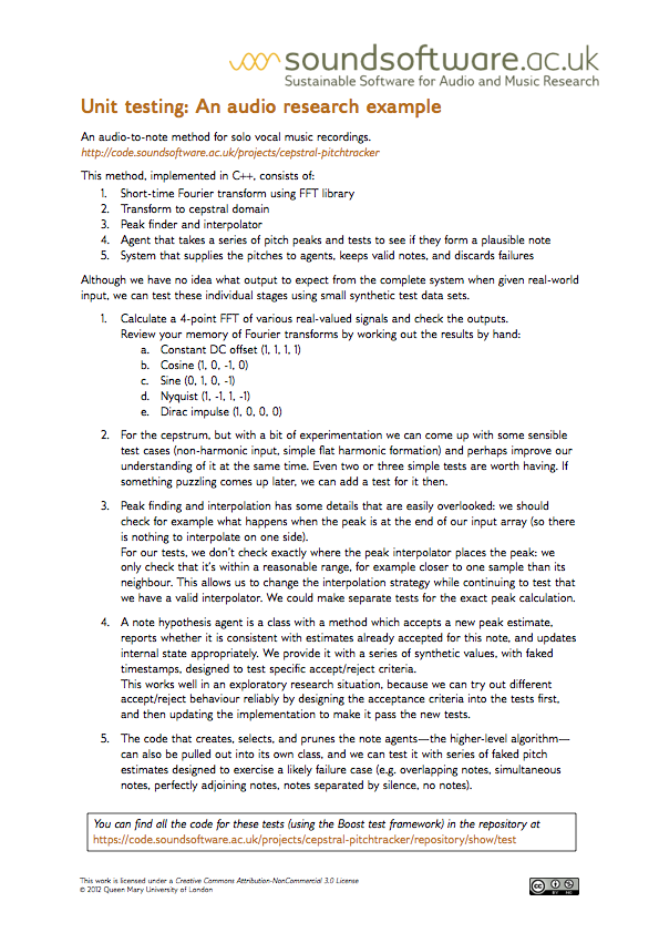 Unit Testing: An Audio Research Example